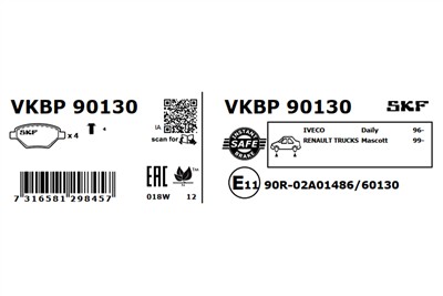SKF VKBP 90130 EAN: 7316581298457.