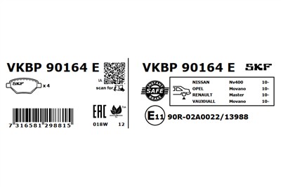 SKF VKBP 90164 E EAN: 7316581298815.
