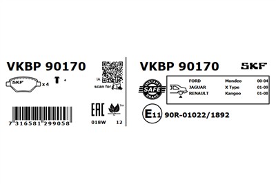 SKF VKBP 90170 EAN: 7316581299058.