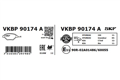 SKF VKBP 90174 A EAN: 7316581297405.