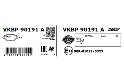 SKF VKBP 90191 A EAN: 7316581296545.