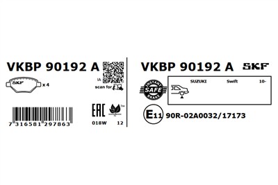 SKF VKBP 90192 A EAN: 7316581297863.