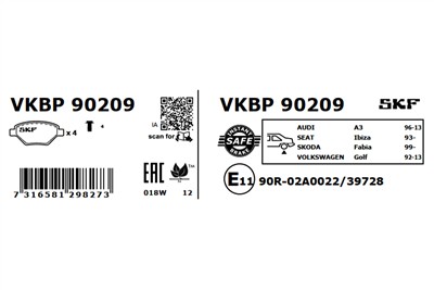 SKF VKBP 90209 EAN: 7316581298273.