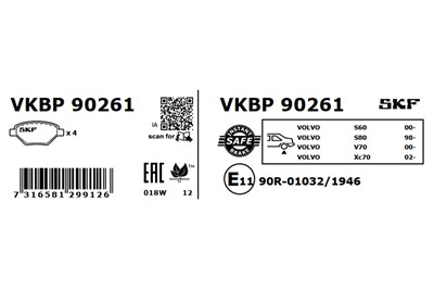 SKF VKBP 90261 EAN: 7316581299126.