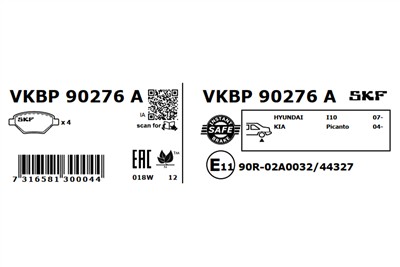 SKF VKBP 90276 A EAN: 7316581300044.