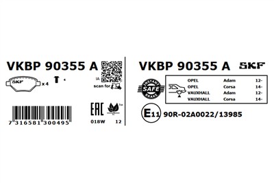SKF VKBP 90355 A EAN: 7316581300495.