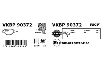 SKF VKBP 90372 EAN: 7316581299218.