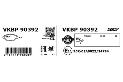 SKF VKBP 90392 EAN: 7316581298532.