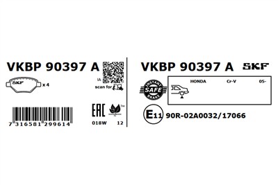 SKF VKBP 90397 A EAN: 7316581299614.