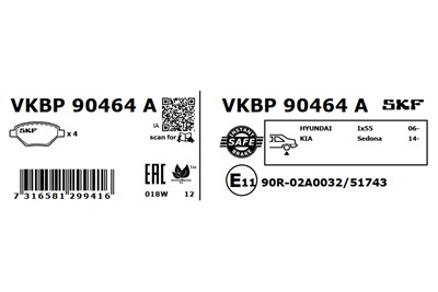 SKF VKBP 90464 A EAN: 7316581299416.