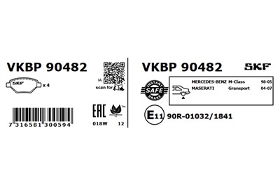 SKF VKBP 90482 EAN: 7316581300594.
