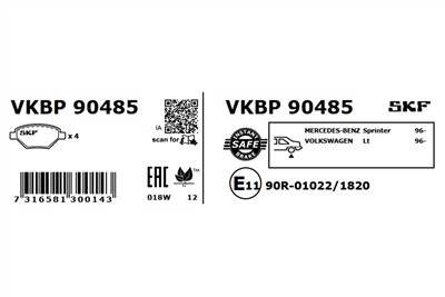SKF VKBP 90485 EAN: 7316581300143.