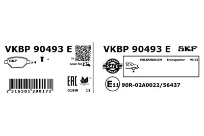 SKF VKBP 90493 E EAN: 7316581299171.