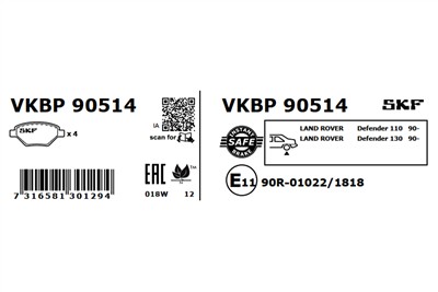 SKF VKBP 90514 EAN: 7316581301294.