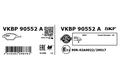 SKF VKBP 90552 A EAN: 7316581298761.