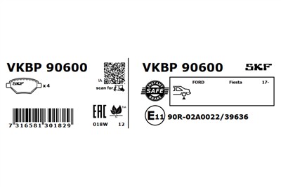 SKF VKBP 90600 EAN: 7316581301829.