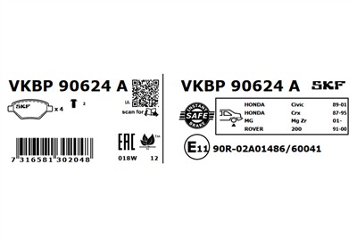 SKF VKBP 90624 A EAN: 7316581302048.