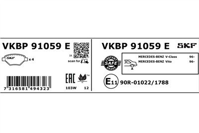 SKF VKBP 91059 E EAN: 7316581494323.
