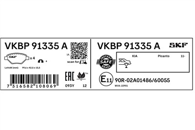 SKF VKBP 91335 A EAN: 7316582108069.