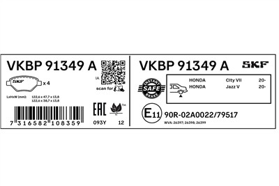 SKF VKBP 91349 A EAN: 7316582108359.