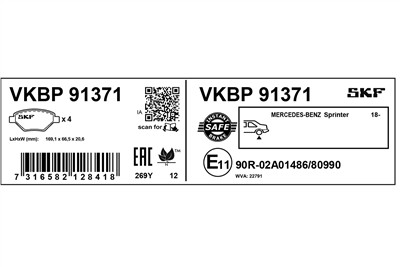 SKF VKBP 91371 EAN: 7316582128418.