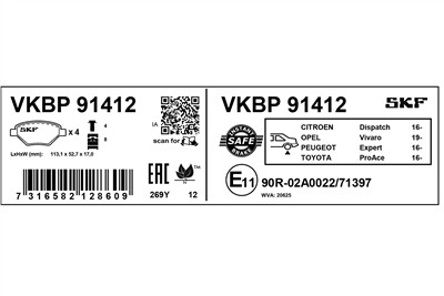SKF VKBP 91412