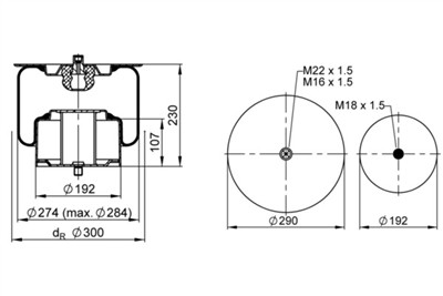 CONTITECH AIR SPRING 1417 N P01 Číslo výrobce: 77032. EAN: 4054387176489.