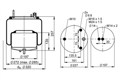 CONTITECH AIR SPRING 4561 N P02 Číslo výrobce: 78884. EAN: 4054391121307.