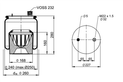 CONTITECH AIR SPRING 6121 N P44 Číslo výrobce: 74983. EAN: 4054391116563.