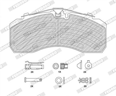 FERODO FCV4296PTS Číslo výrobce: 29253. EAN: 4044197535163.
