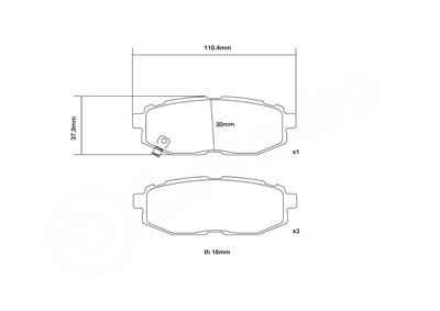 BREMBO 07.B315.39 Číslo výrobce: 24854. EAN: 8020584603093.