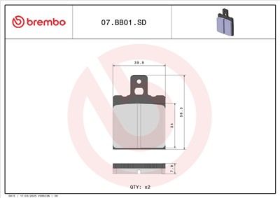 BREMBO 07BB01SD EAN: 8020584631775.