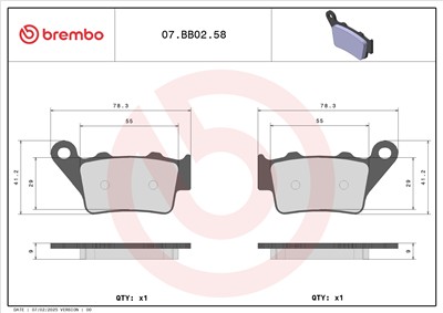 BREMBO 07BB0258 EAN: 8020584631805.