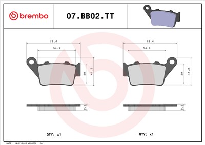 BREMBO 07BB02TT EAN: 8020584631867.