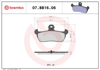 BREMBO 07BB1606 EAN: 8020584632260.
