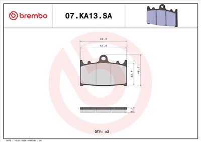 BREMBO 07KA13SA EAN: 8020584636053.