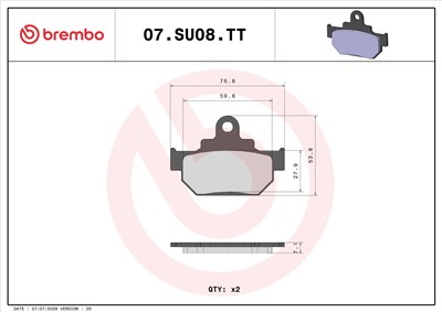 BREMBO 07SU08TT EAN: 8020584637081.