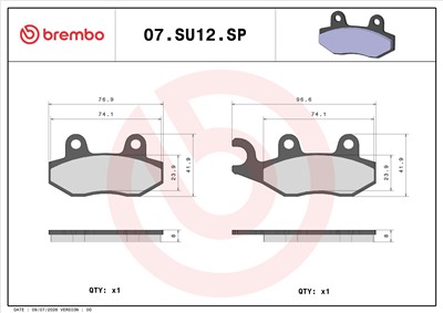 BREMBO 07SU12SP EAN: 8020584637166.