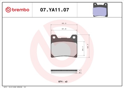 BREMBO 07YA1107 EAN: 8020584637753.