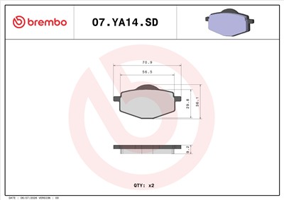 BREMBO 07YA14SD EAN: 8020584637852.