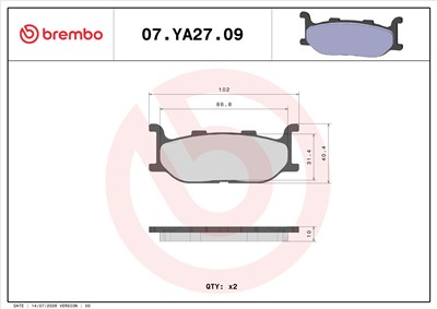 BREMBO 07YA2709 EAN: 8020584638248.