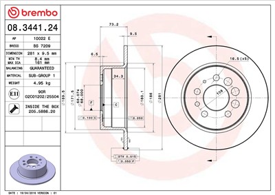 BREMBO 08.3441.24 EAN: 8020584012765.