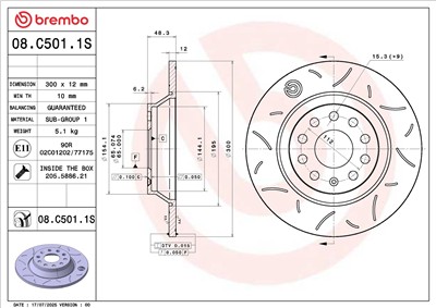 BREMBO 08.C501.1S