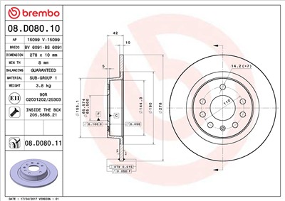 BREMBO 08.D080.11 EAN: 8020584224472.