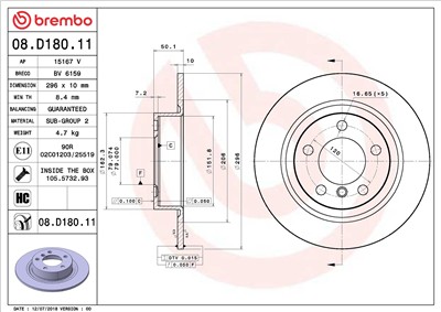 BREMBO 08.D180.11 EAN: 8020584236178.