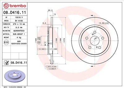 BREMBO 08.D416.11 EAN: 8020584236666.