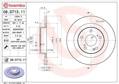 BREMBO 08.D713.11 EAN: 8020584311790.