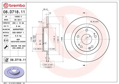 BREMBO 08.D718.11 EAN: 8020584311738.