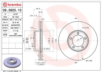 BREMBO 09.3825.10 EAN: 8020584382516.