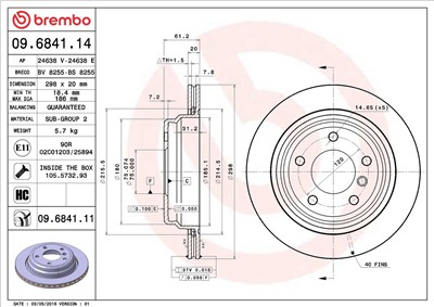 BREMBO 09.6841.11 EAN: 8020584014646.